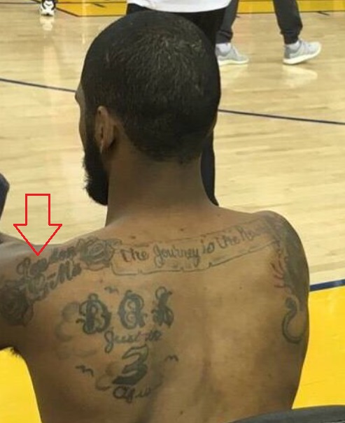 Kyrie Irving Back Quote Rose Tattoo
