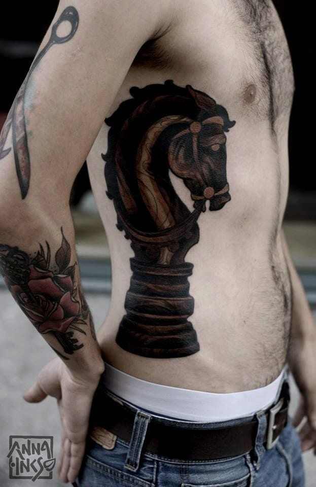 tatuaje de ajedrez