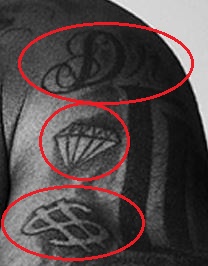 Tatuaje de dólar de diamante con letra de Meek Mill