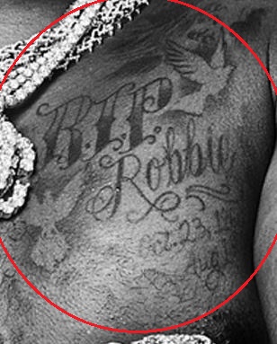 Meek Mill rip robbie tatuaje