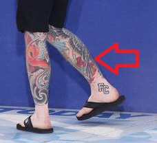 Andy Hurley tintas para el pie derecho