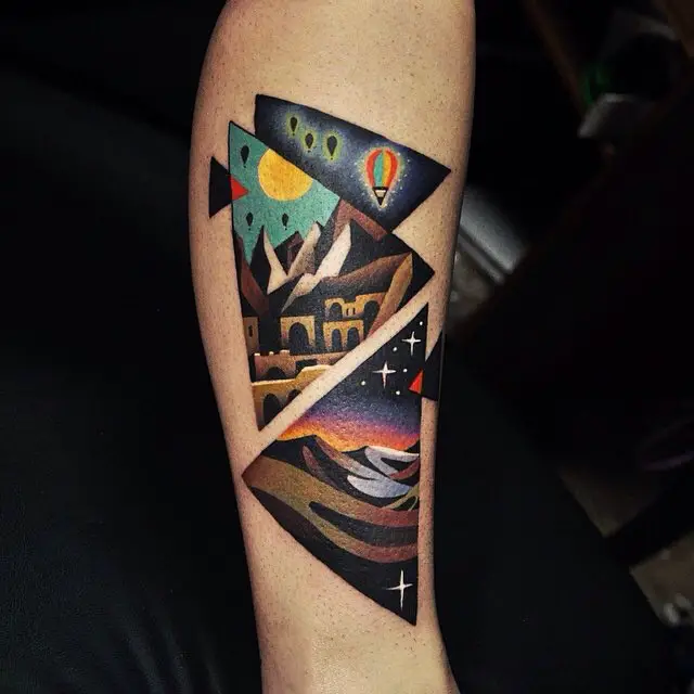 Tatuaje De Triángulo De Las Bermudas