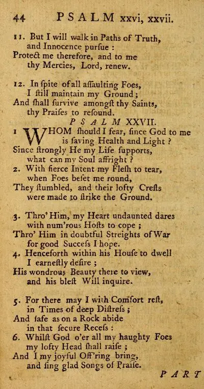 Salmo XXVII-Primera parte