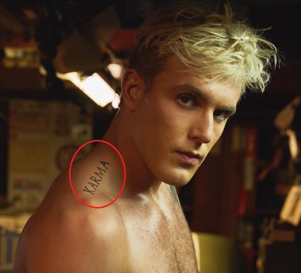 Jake Paul karma tatuaje