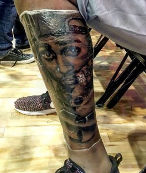 Tatuaje de Kevin Durant Tupac Shakur