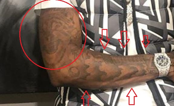 Tatuaje de nubes de león de YoungBoy NBA
