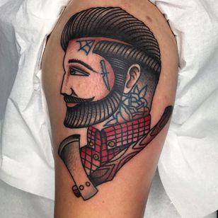 Tatuaje de leñador de Stefan Pauli