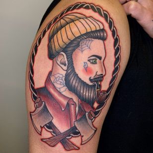 Tatuaje de leñador por annieberry.ink