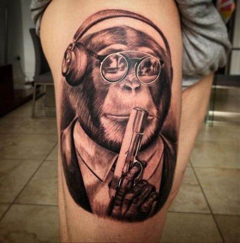 Alberto chimpancé tatuaje