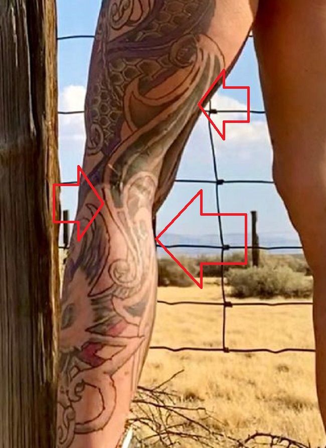 tatuaje en la pierna izquierda hexxx