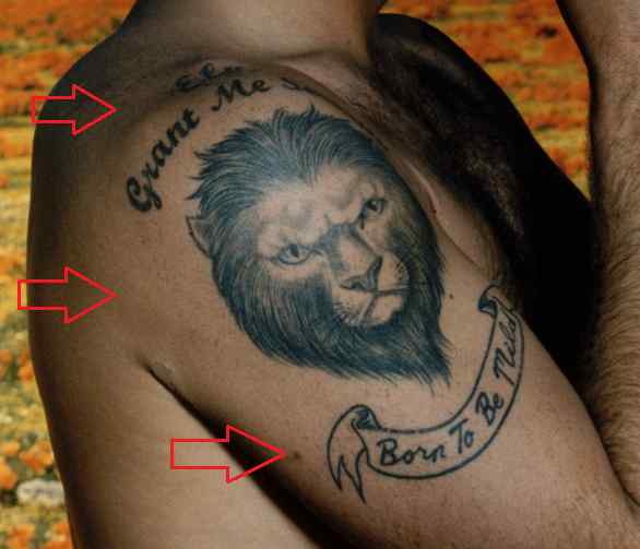 Tatuaje de león de Robbie Williams