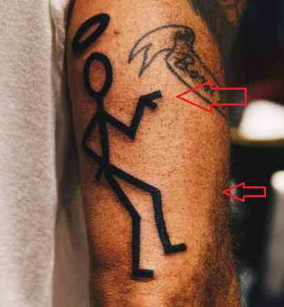Tatuaje de Stickman Robbie Williams