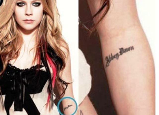 Tatuaje de Avril Lavigne