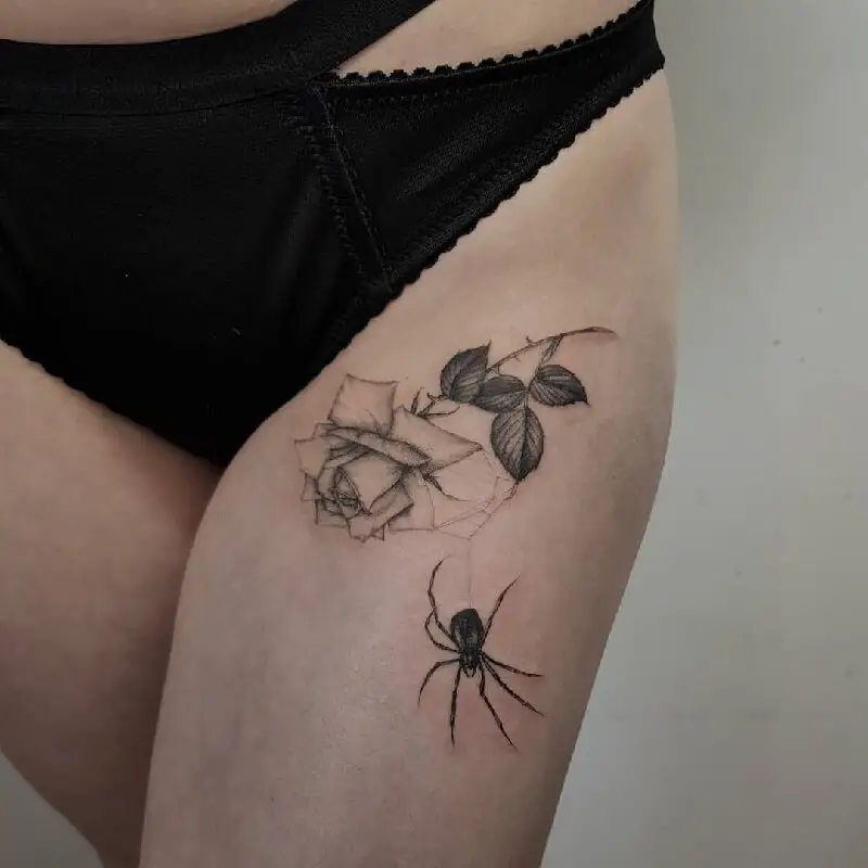tatuaje de araña - tatuaje de araña - significado tatuaje de araña - bocetos de tatuaje de araña - foto de tatuaje de araña