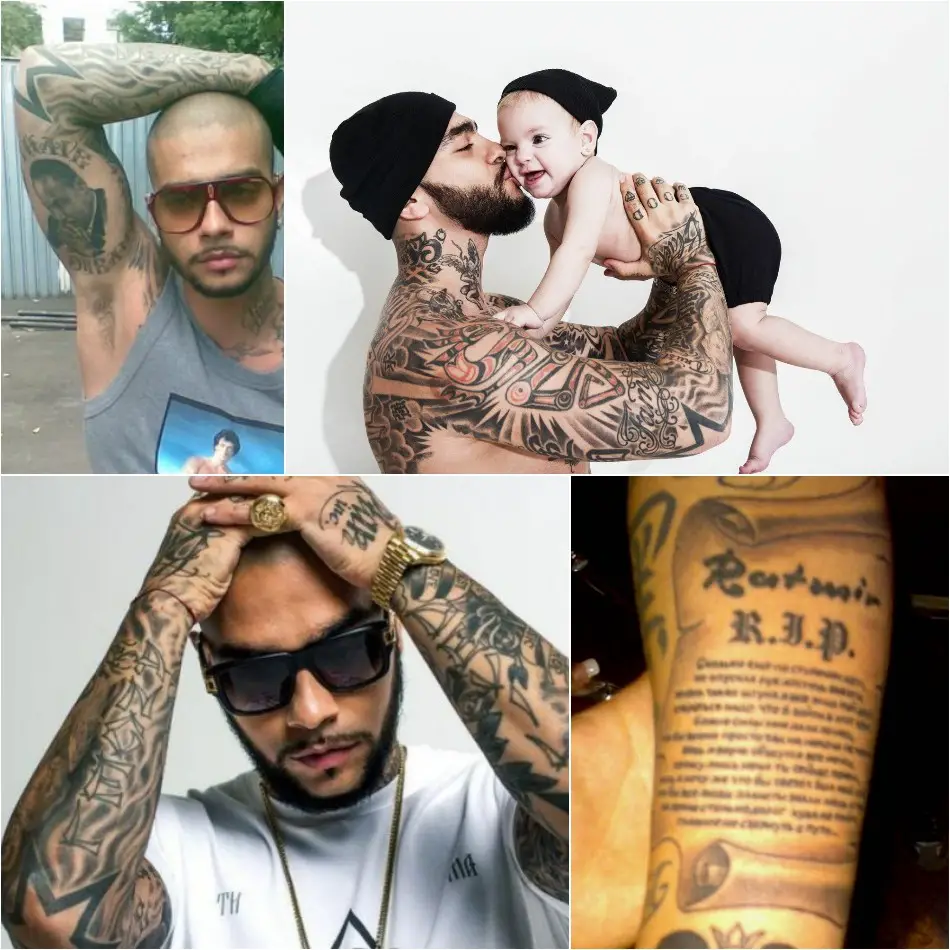 Tatuaje de Timati - Tatuaje de Timati en los brazos - Tatuaje de Timati en los brazos 