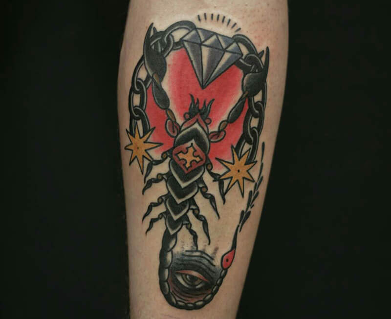 Tatuaje de Escorpio - Tatuaje de Escorpio Signo del Zodíaco - Tatuaje de Escorpio 