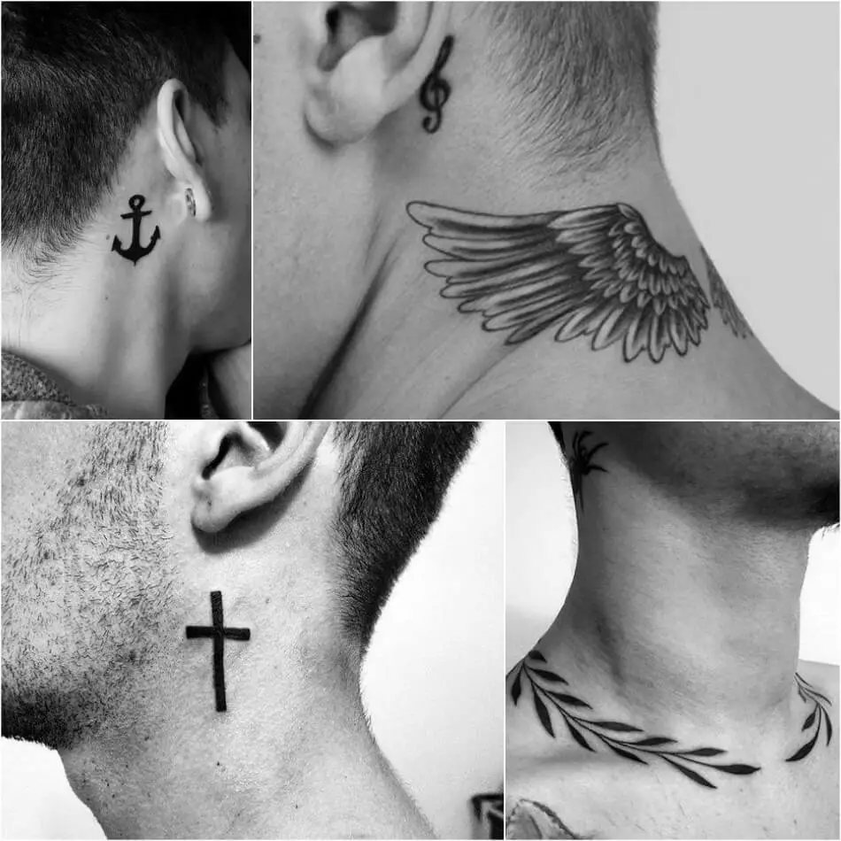 Tatuajes de cuello para hombres - Tatuajes de cuello para hombres pequeños - Tatuajes de cuello para hombres pequeños 