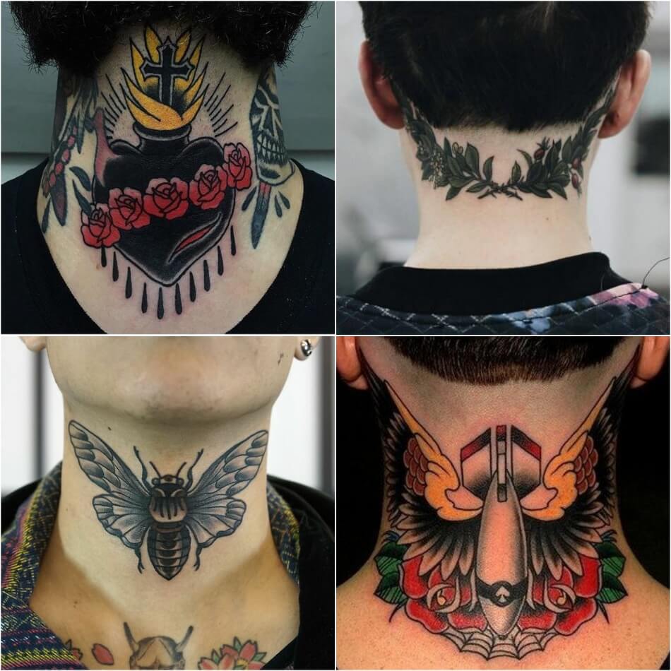 Tatuajes de cuello para hombres - Tatuajes de cuello para hombres - Bocetos de tatuajes de cuello para hombres 