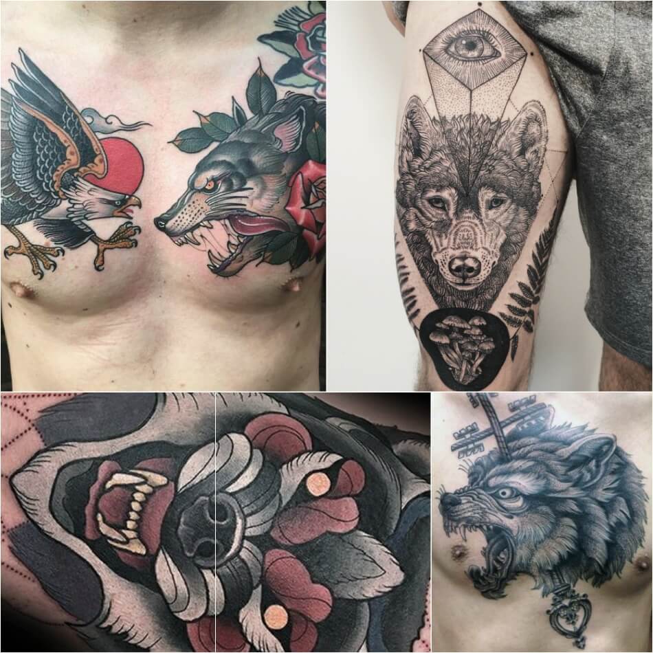 Significado del tatuaje para hombres - Significado de los tatuajes para hombres - Tatuaje de lobo para hombres 
