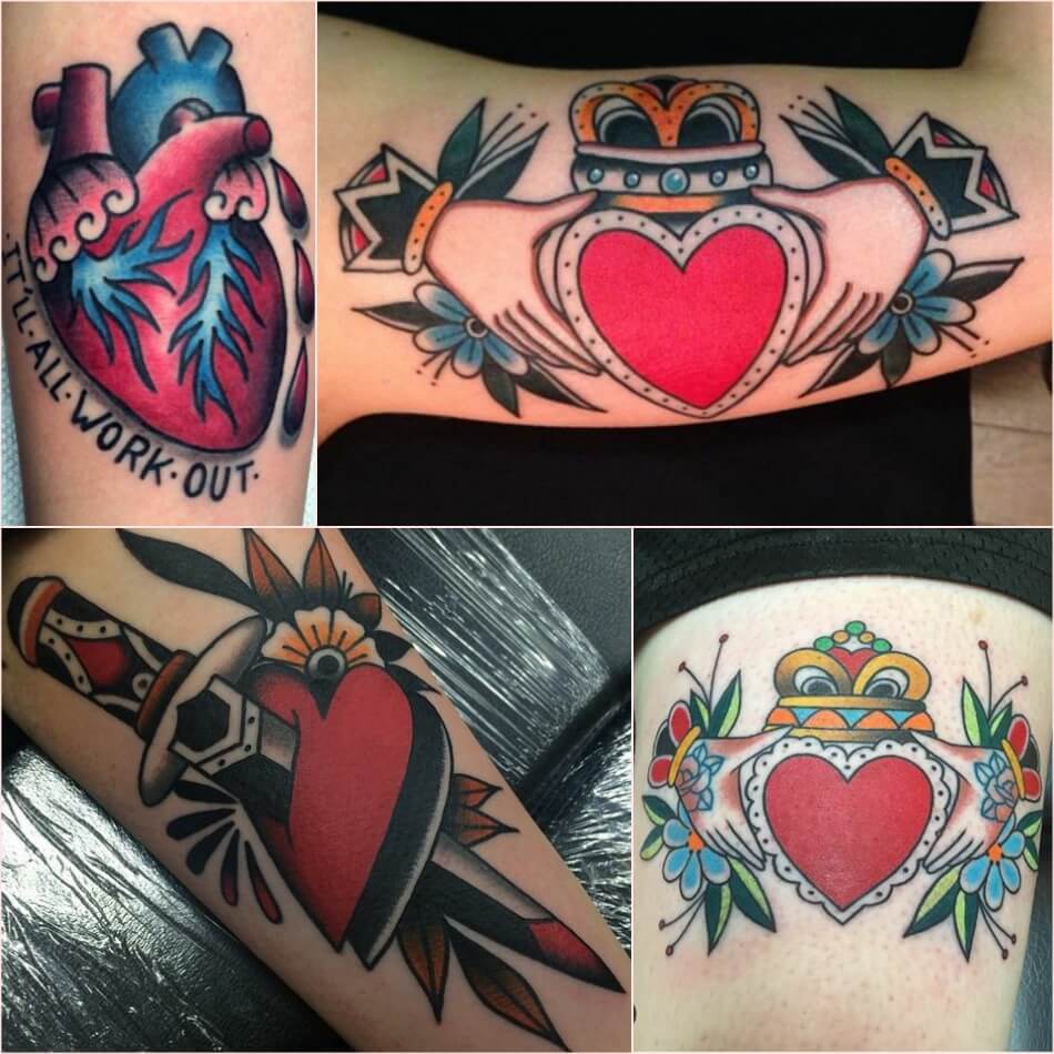 Tatuaje de corazón - Tatuaje de corazón para mujer - Tatuaje de corazón para niñas
